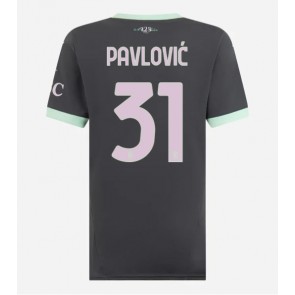 AC Milan Strahinja Pavlovic #31 Dámské Alternativní Dres 2024-25 Krátký Rukáv